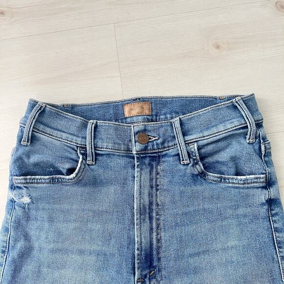 MOTHER Women's Straight Leg Jeans - Blue - Picture 3 of 15